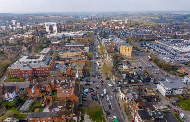 Bird eye view of a town